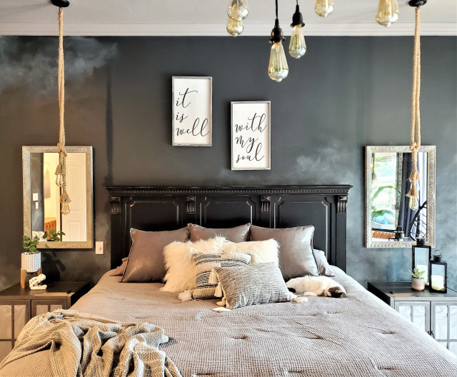 boho industrial bedroom