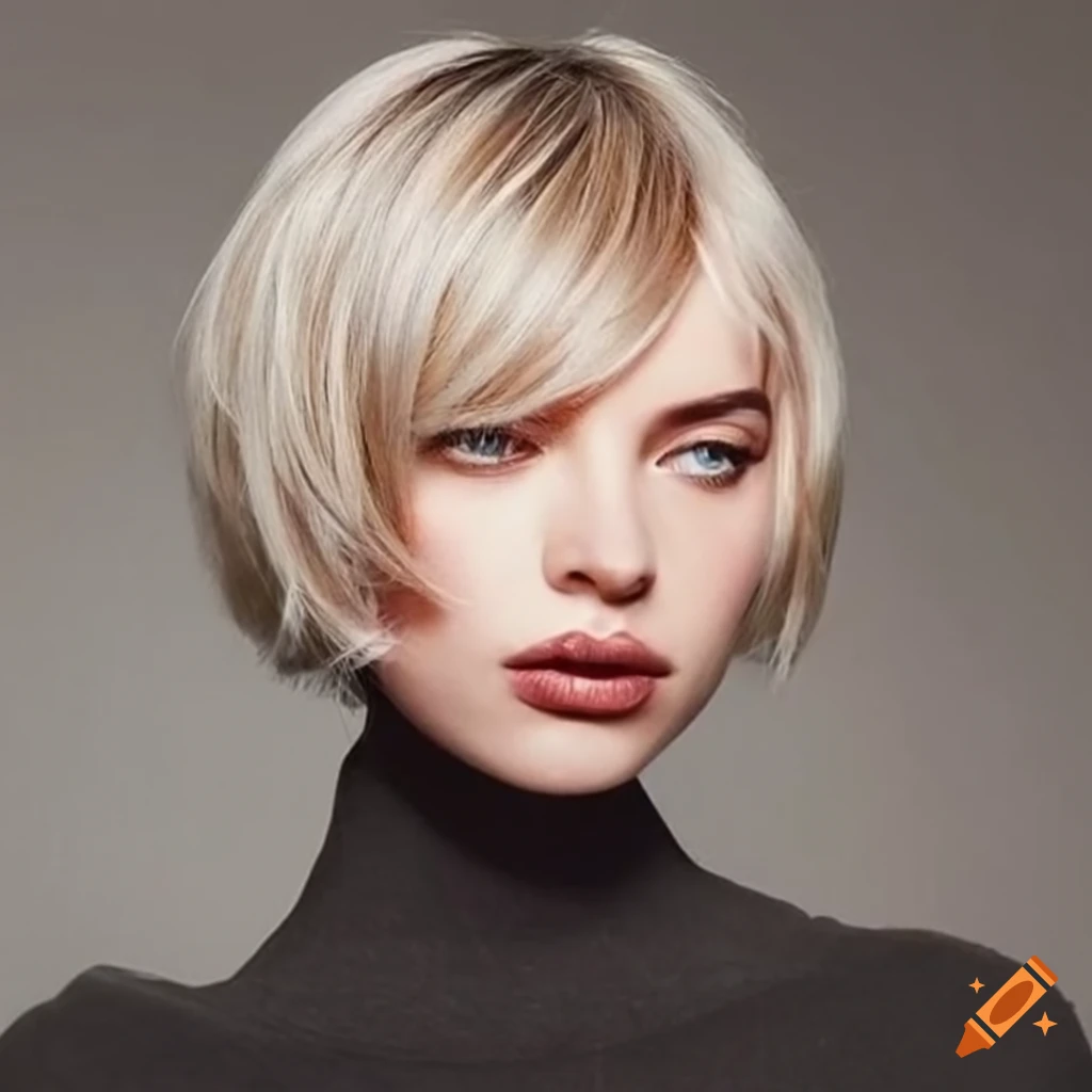 blonde bob haircut with bangs