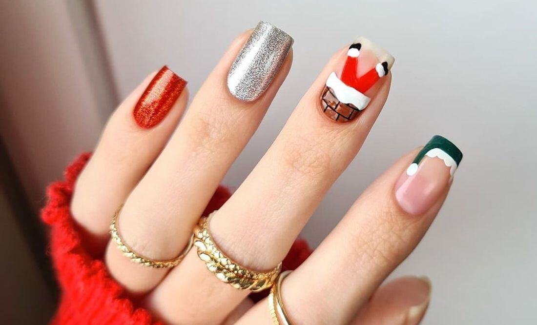 modelo de uñas de navidad