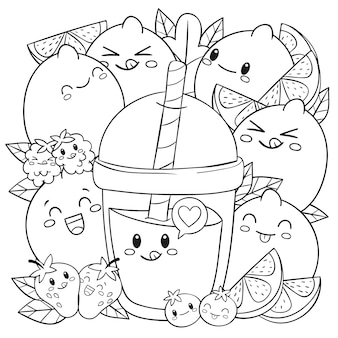 dibujo kawaii para colorear