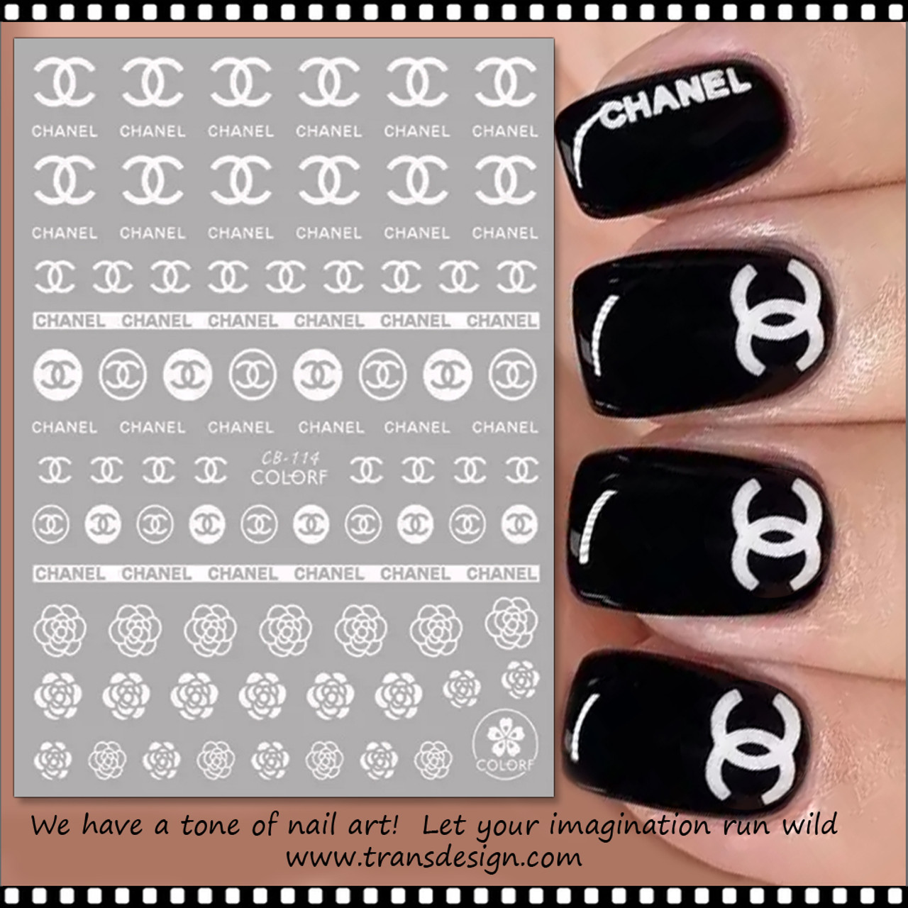 chanel nail stickers