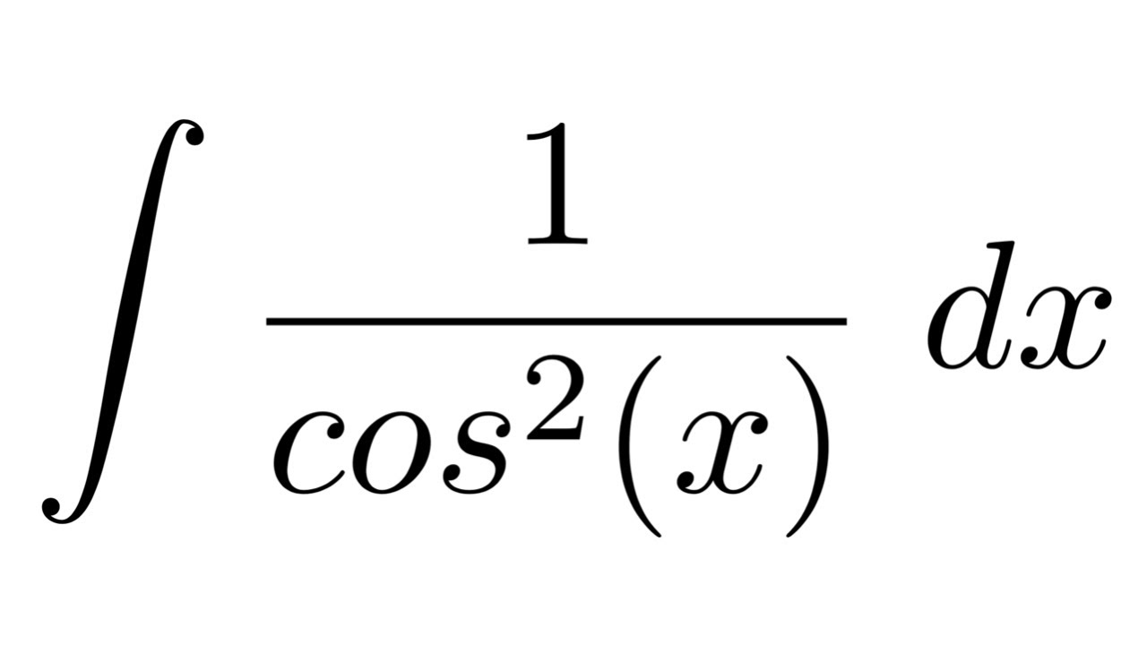 1 cos 2x integral
