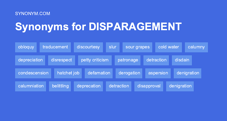 disparage synonym