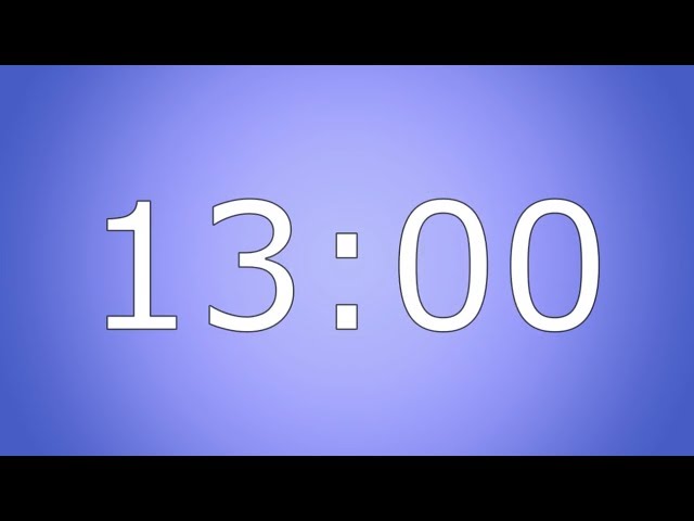 13 minute timer