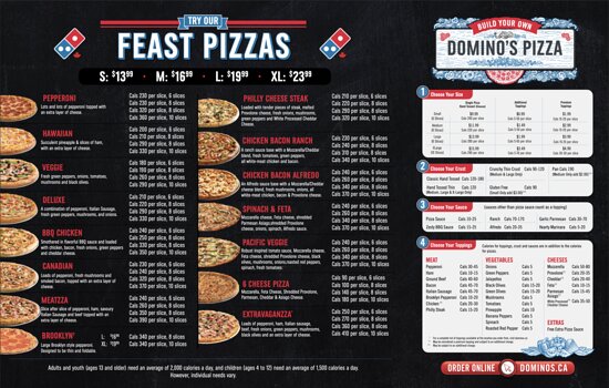 dominos pizza cabo san lucas menu