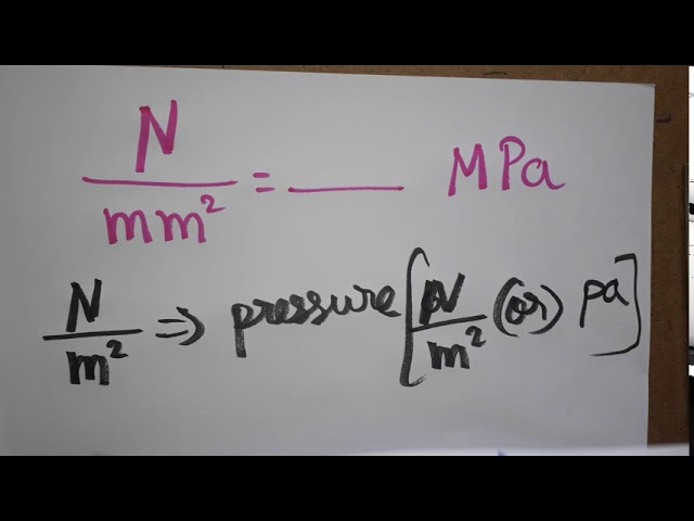 newton mm2 to mpa