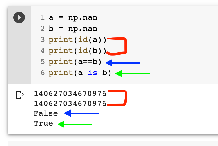 numpy nan