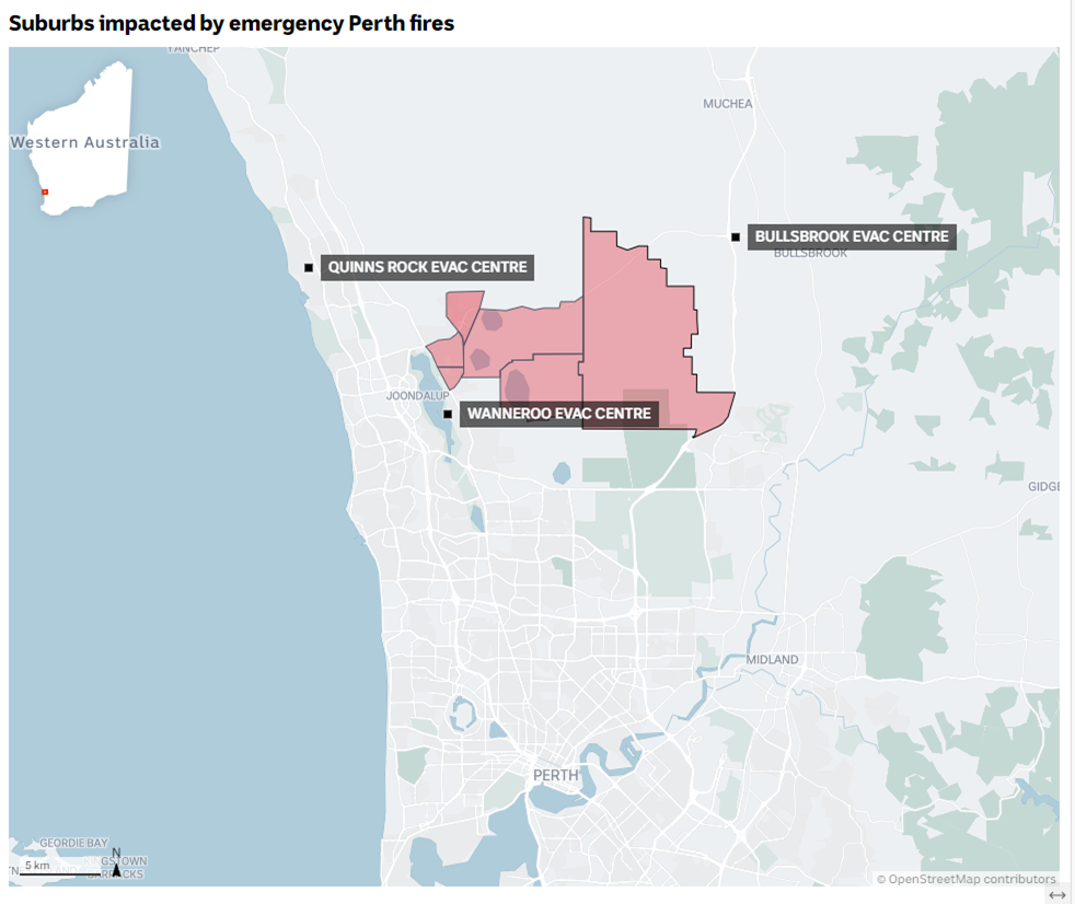 wanneroo fire today map