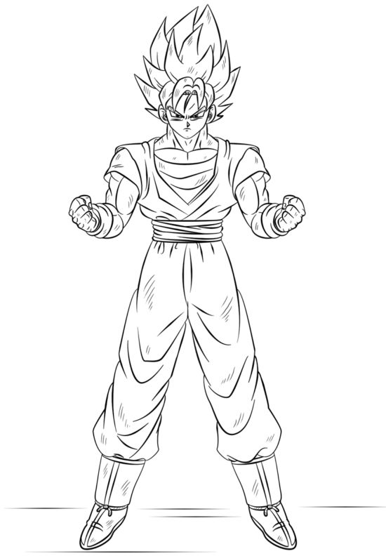 dibujo de goku para pintar