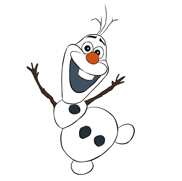 olaf drawing easy