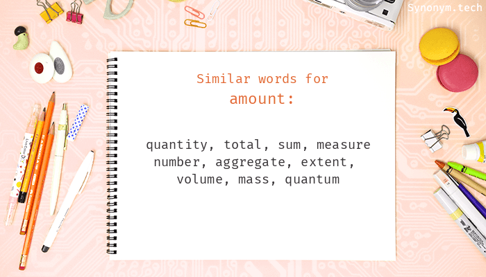 amount synoym