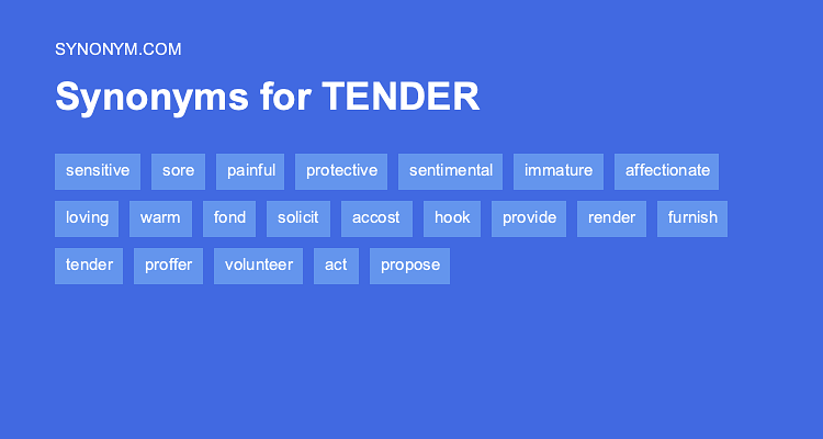 antonyms of tender