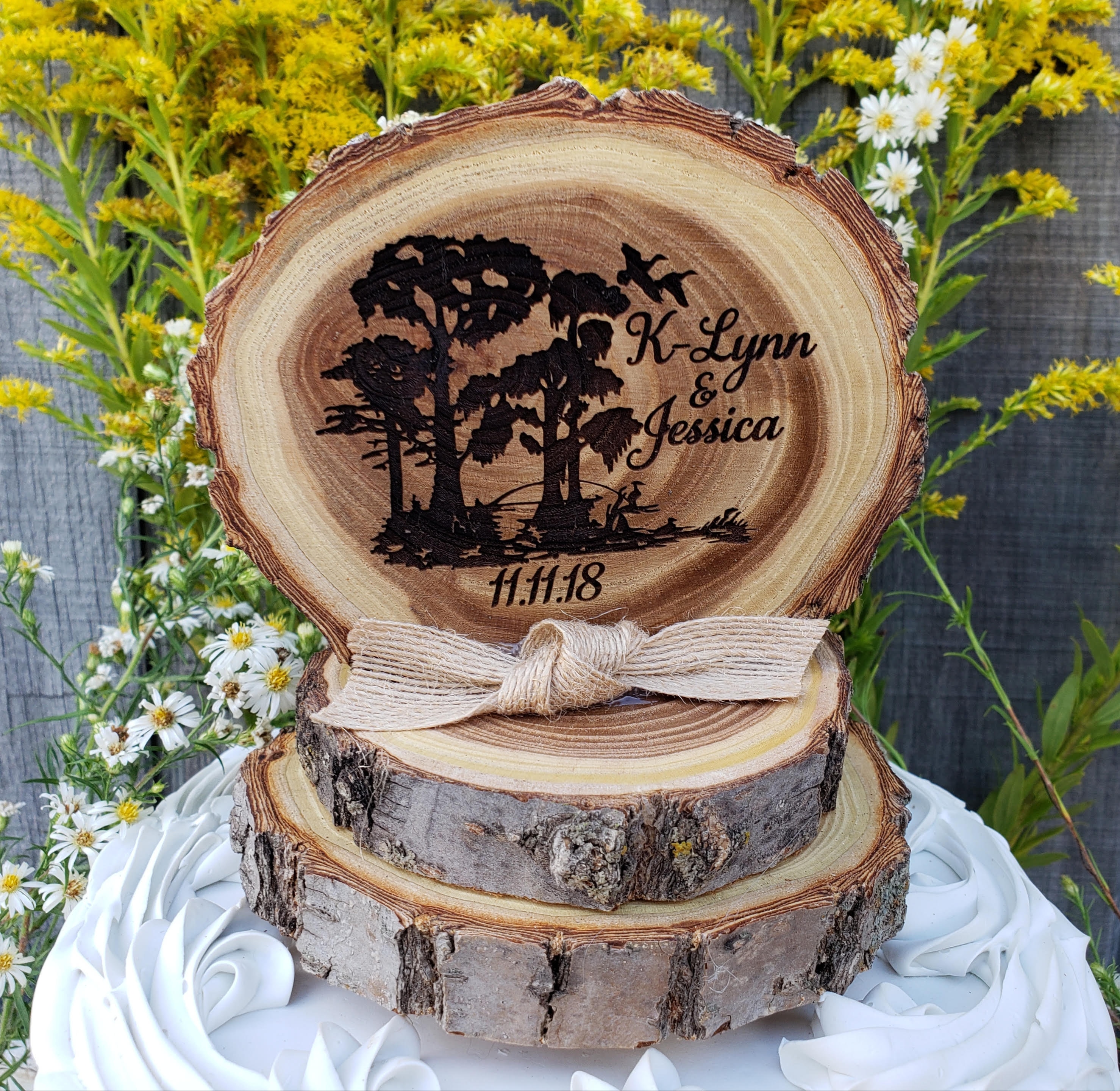 rustic wedding cake toppers