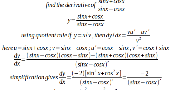 differentiate sinx cosx