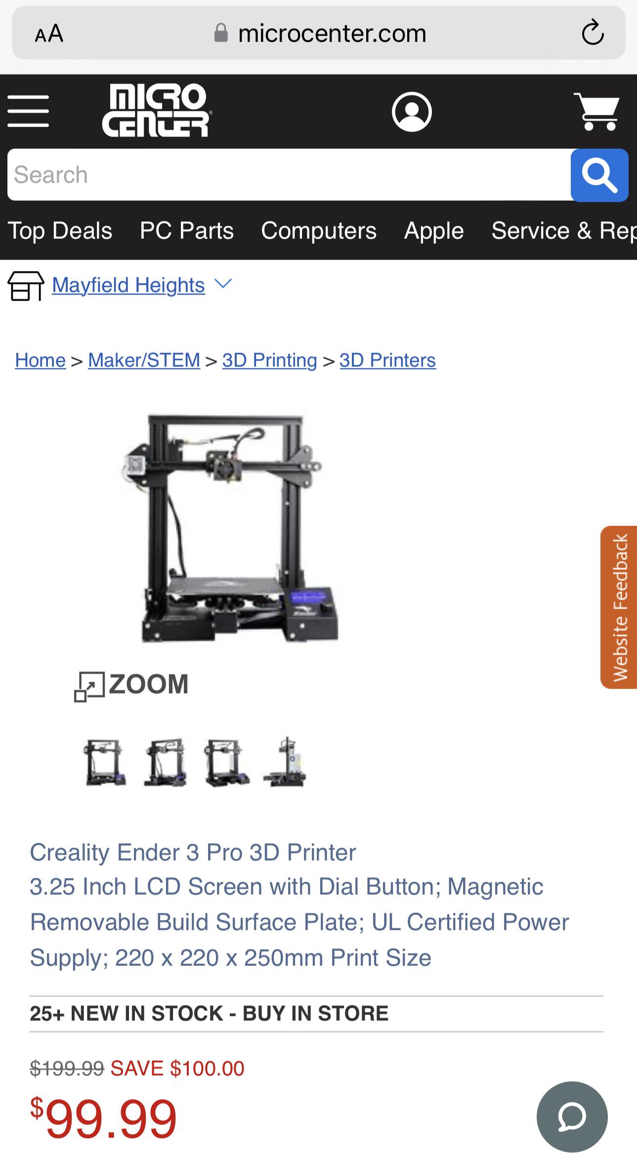 microcenter ender 3 coupon