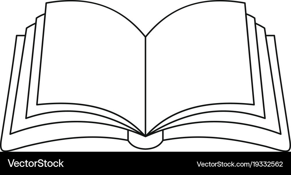 book outline vector