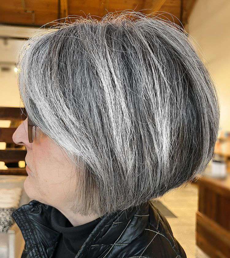 hairstyles for grey hair