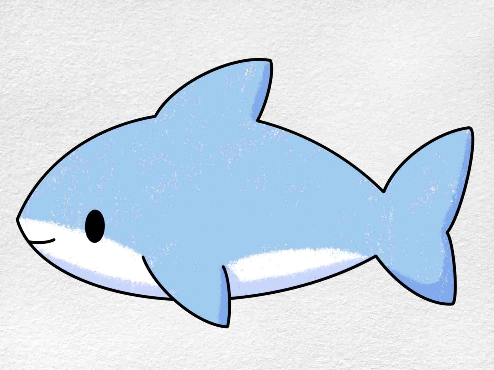 shark drawing easy