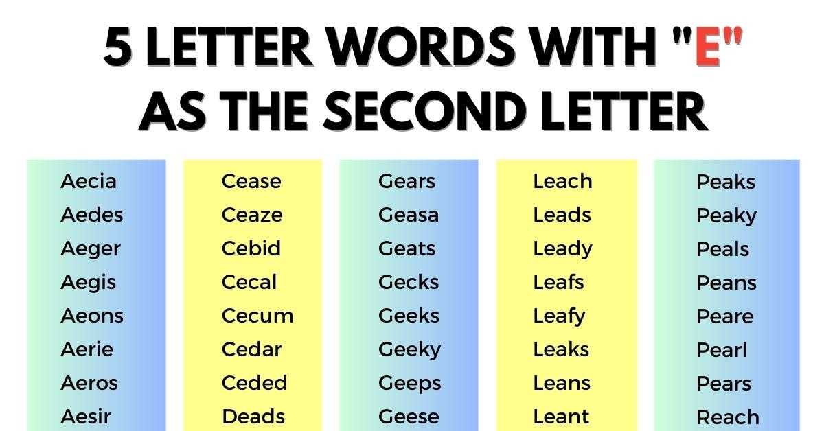 5 letter words with 2 es