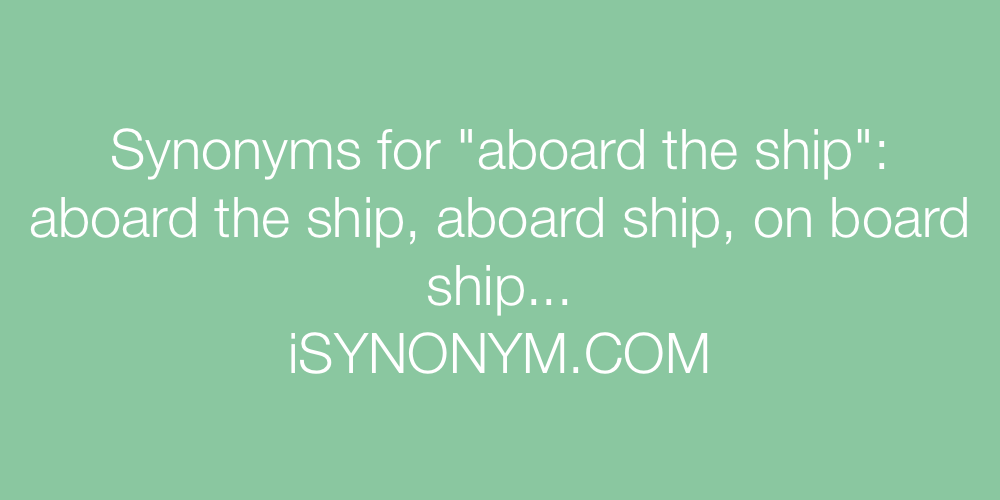aboard synonym