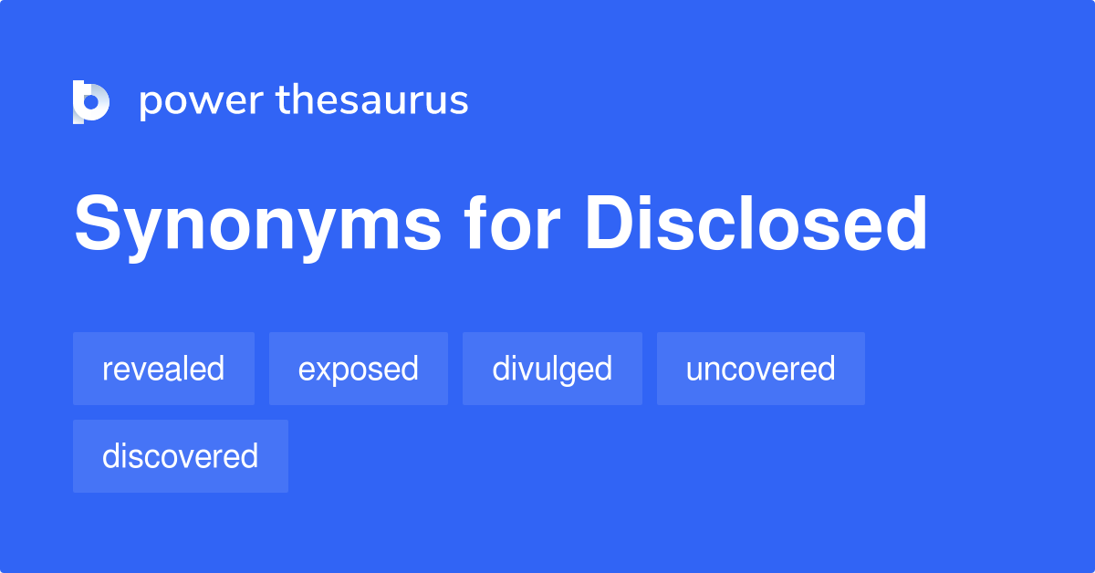 disclosed synonym