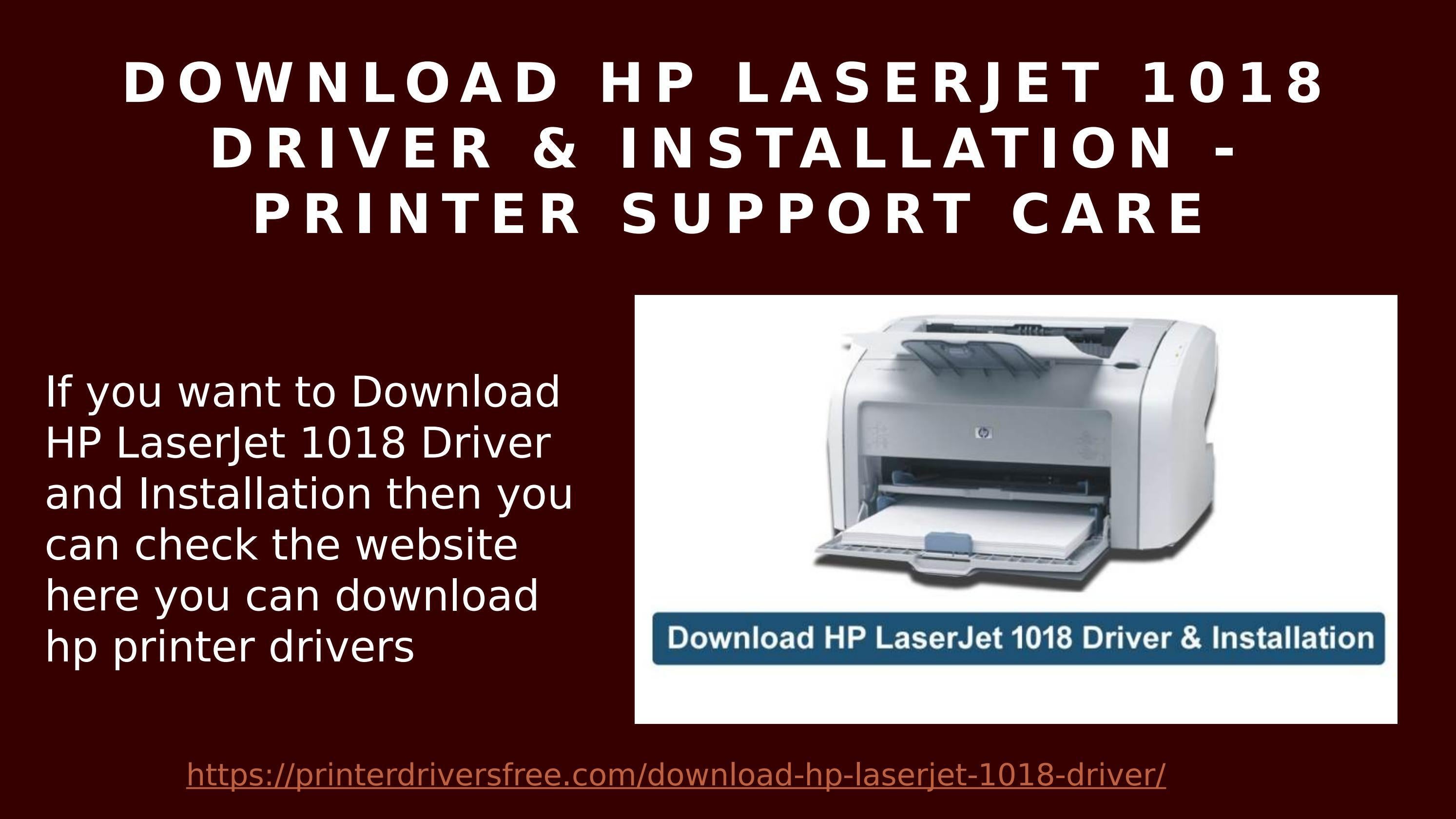 hp laserjet 1018 driver for mac os