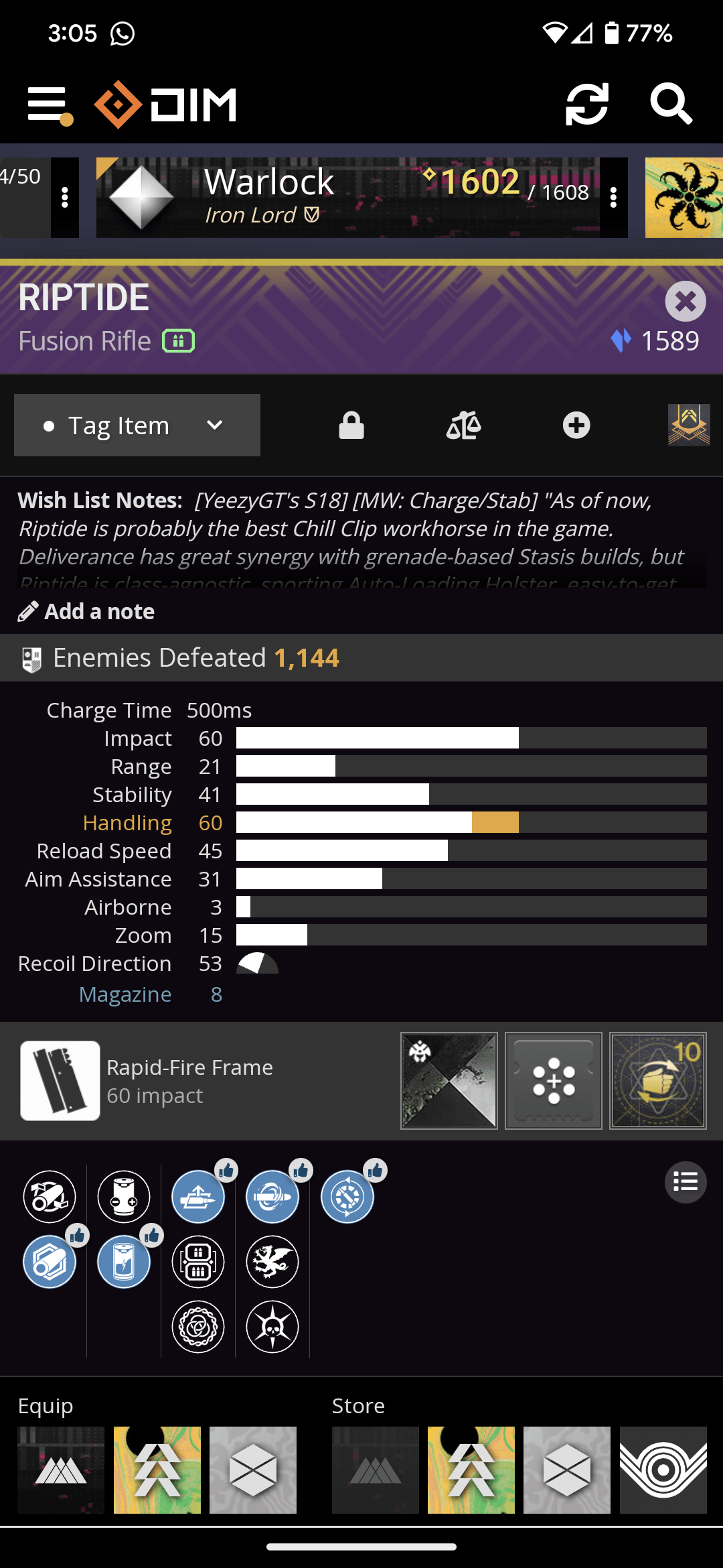 riptide god roll