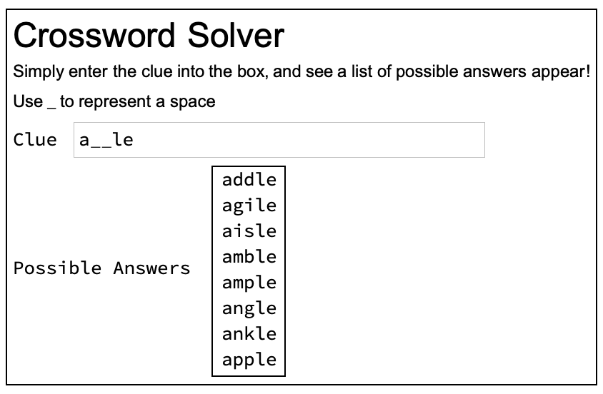 crossword clue solver