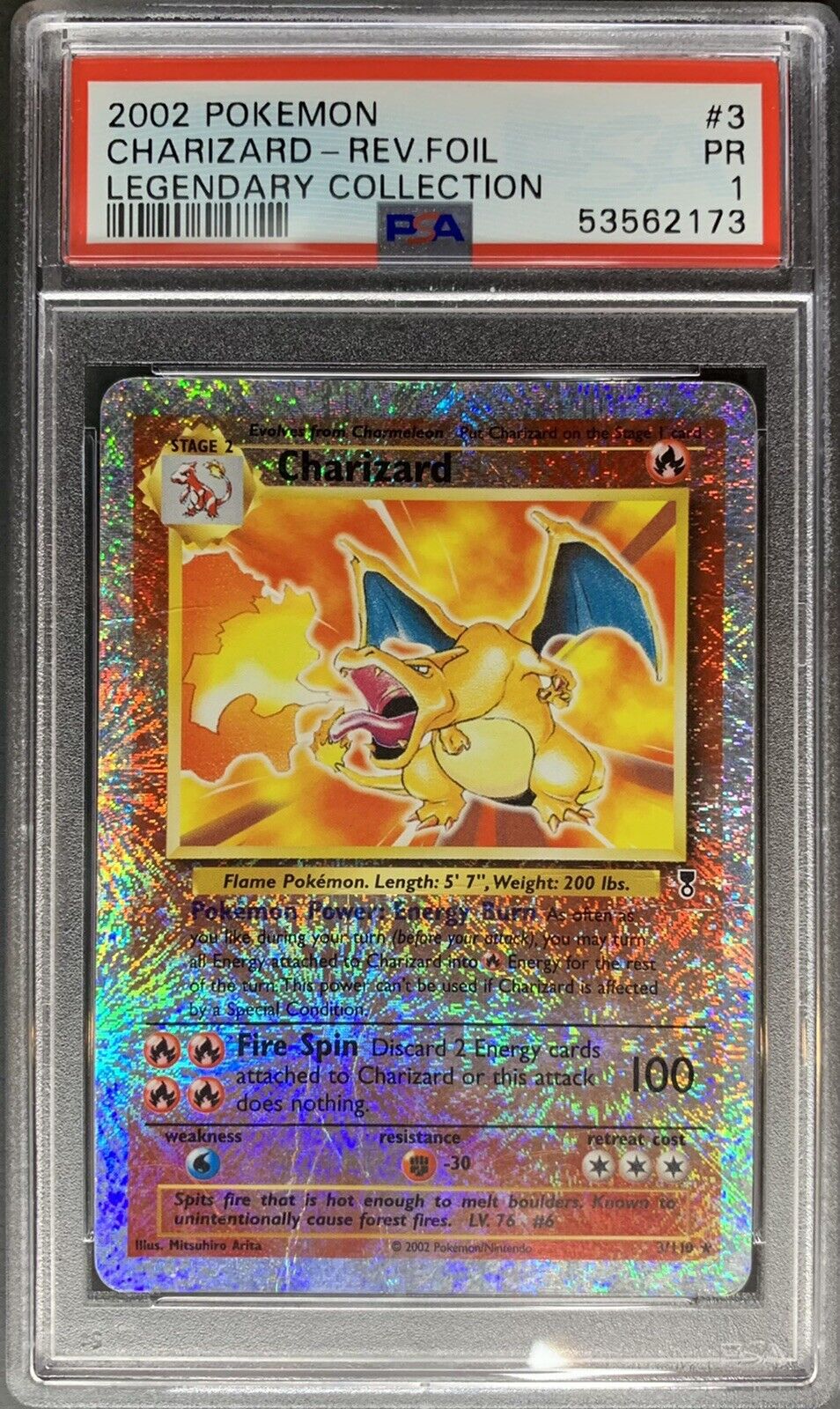 reverse holo charizard legendary collection