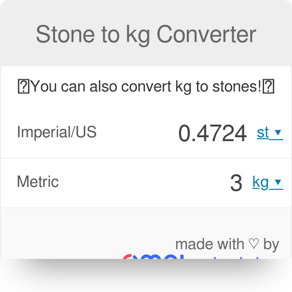 stone pound to kg