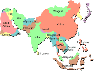 simple map asia