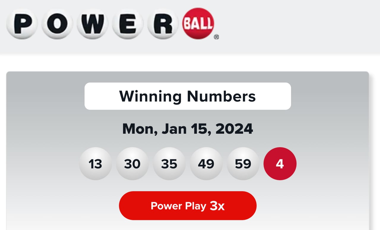 powerball lottery results