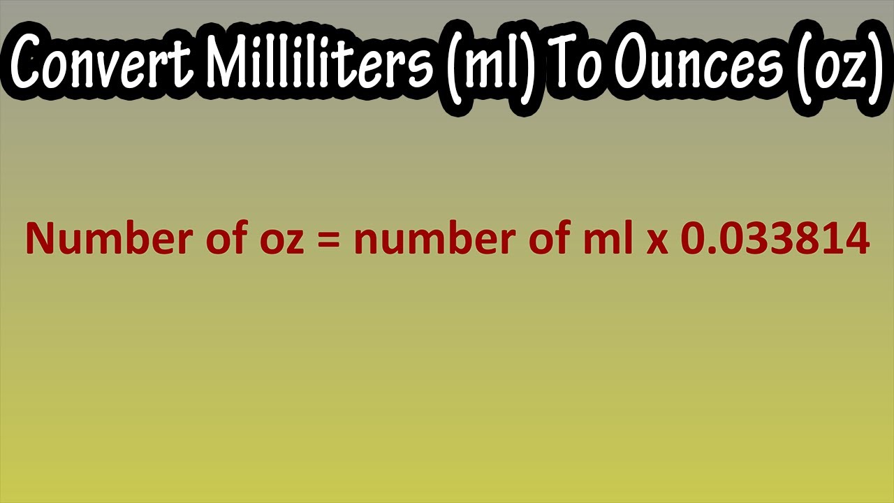 convert milliliters to ounces calculator