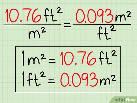 convert ft to ft2