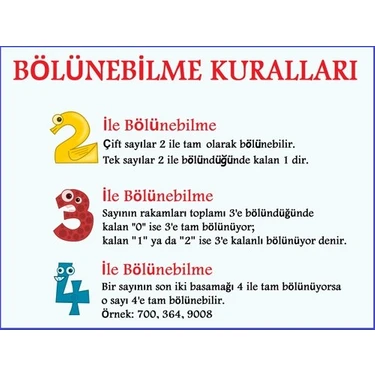 4 ile bölünme kuralı