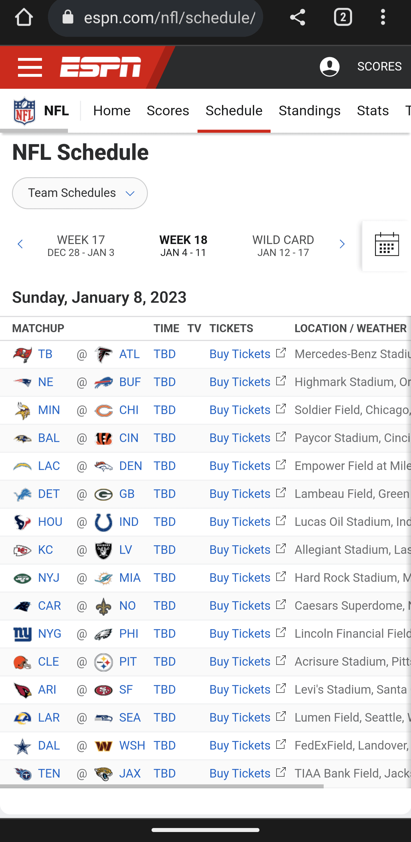 espn nfl scores