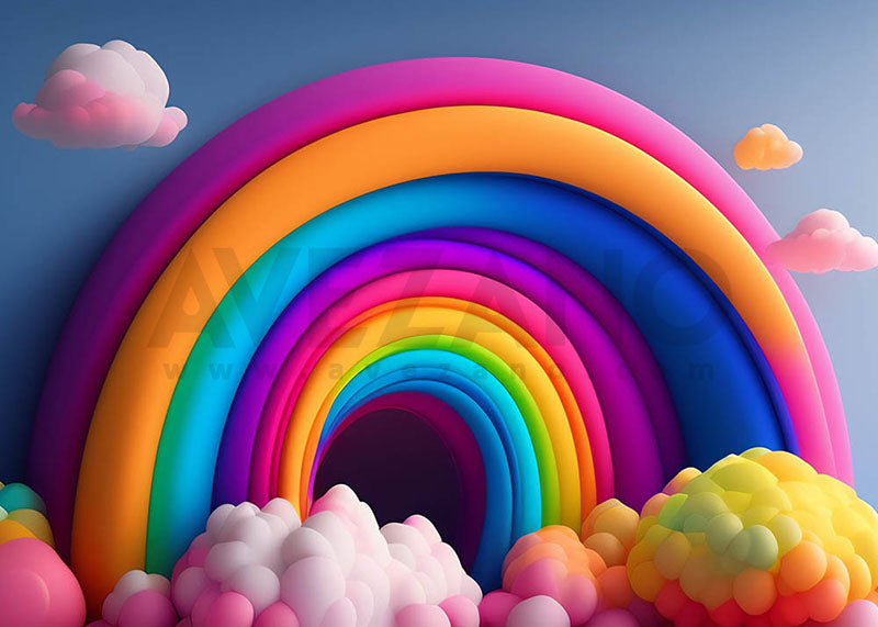 rainbow birthday background