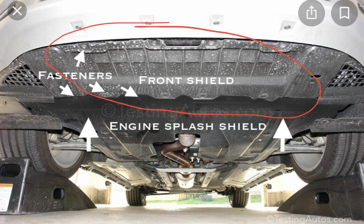 front engine splash shield