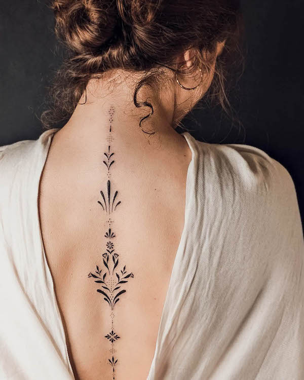tattoo down spine