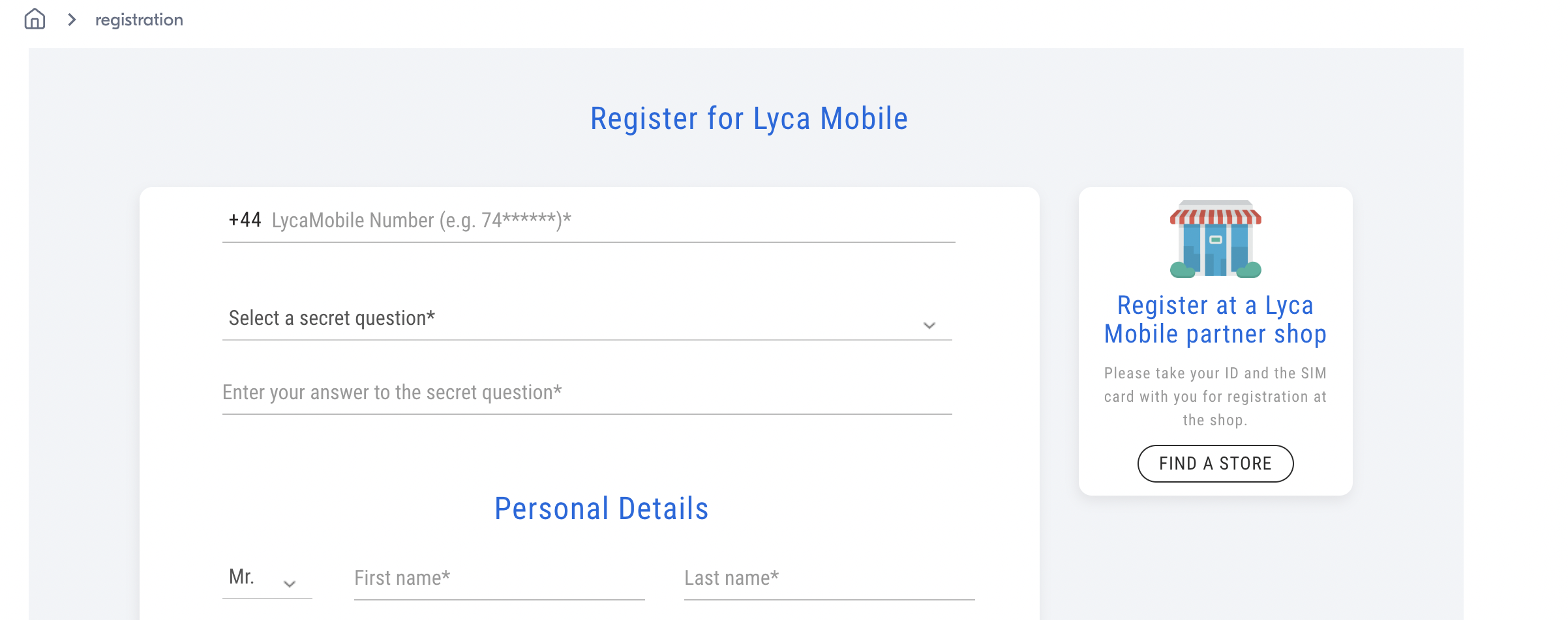 lyca sim card registration