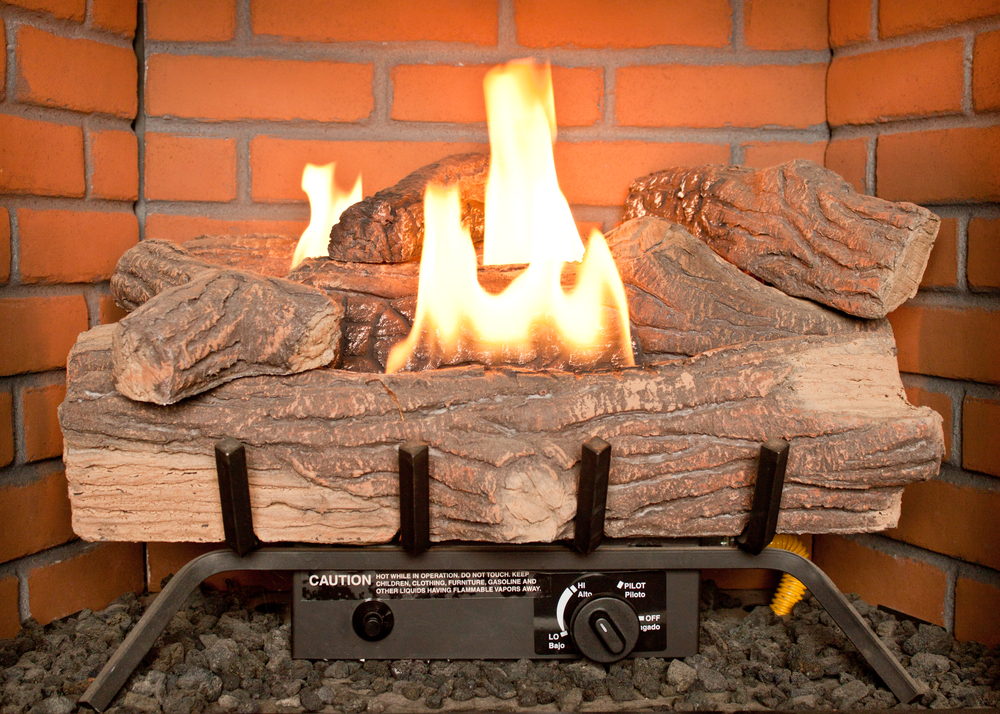imitation fireplace logs