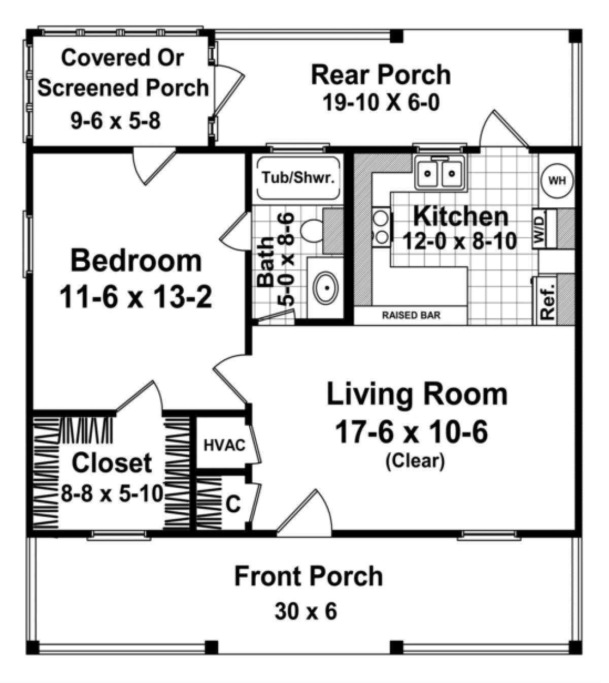 600 sq ft house plans 1 bedroom