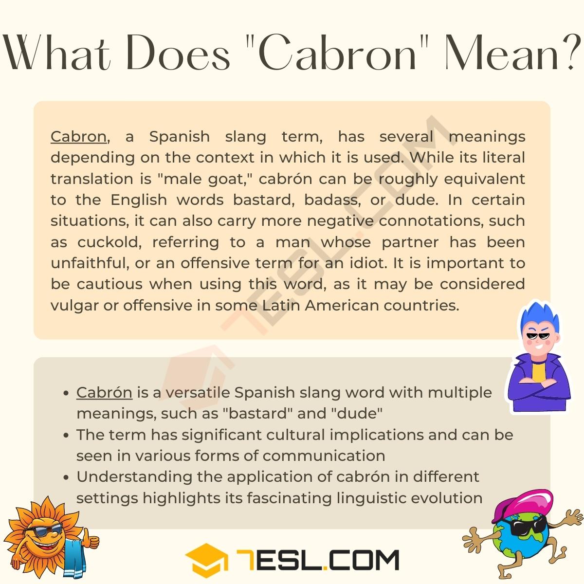 cabron meaning