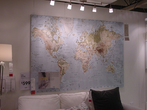 map of the world canvas ikea