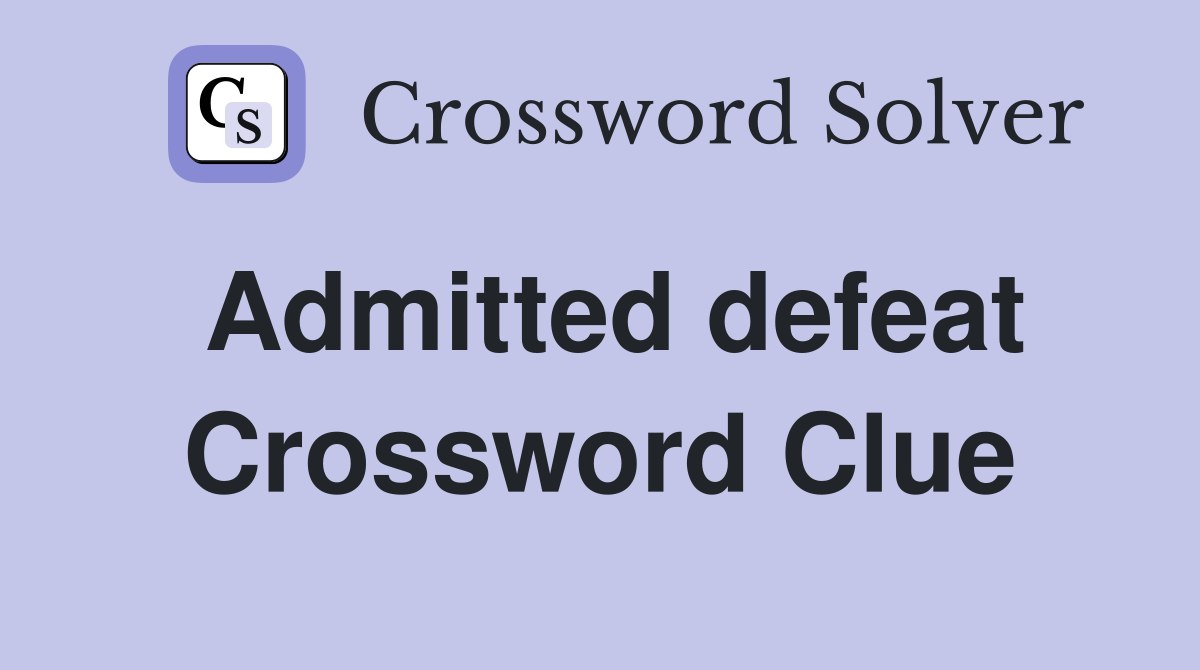 defeat crossword clue 8 letters