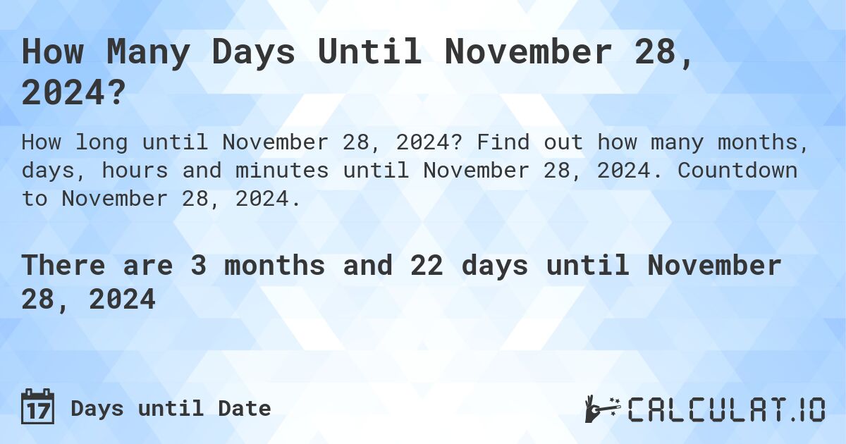 how many days until november 28