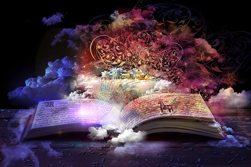 fantasy magic book wallpaper