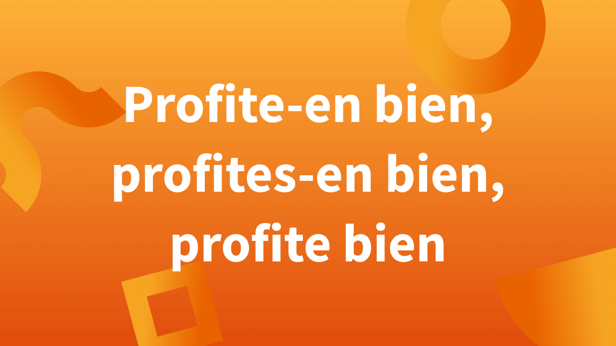 conjugaison impératif profiter