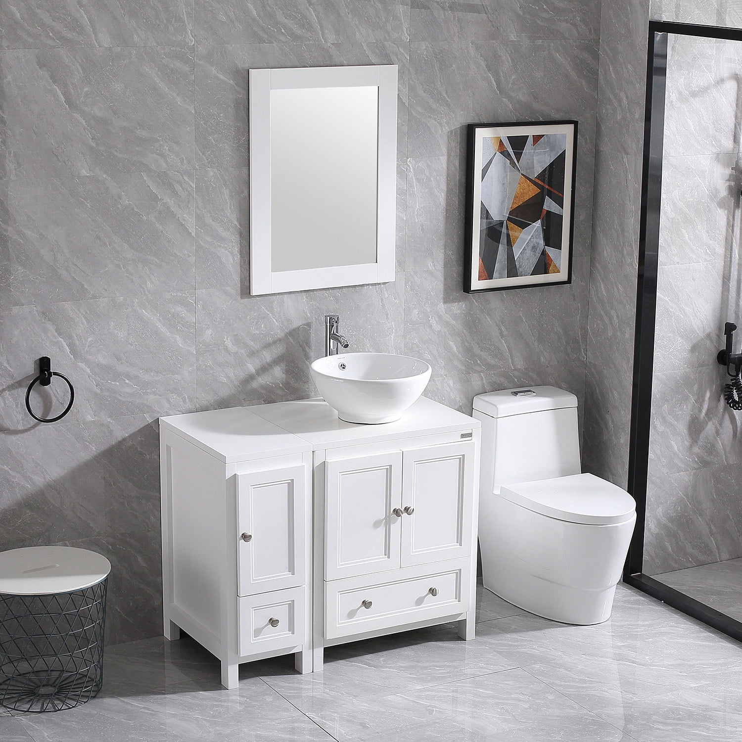 36 bathroom vanity with vessel sink