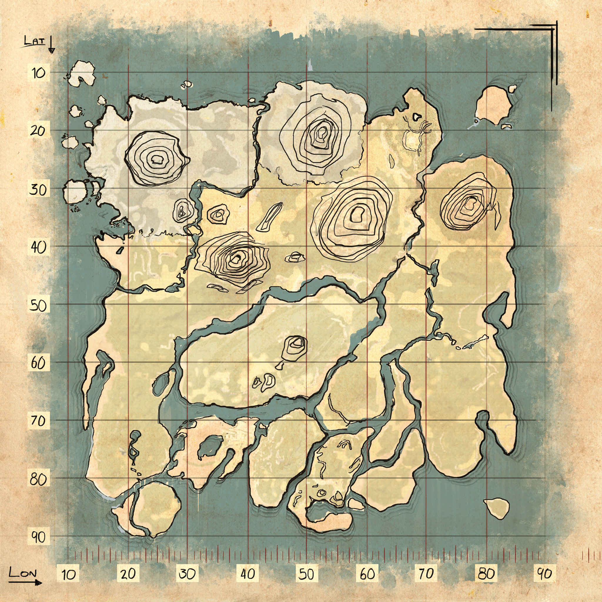 the island ark spawn map